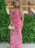 vestido longo tule italy rosa
