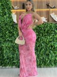 vestido longo tule italy rosa