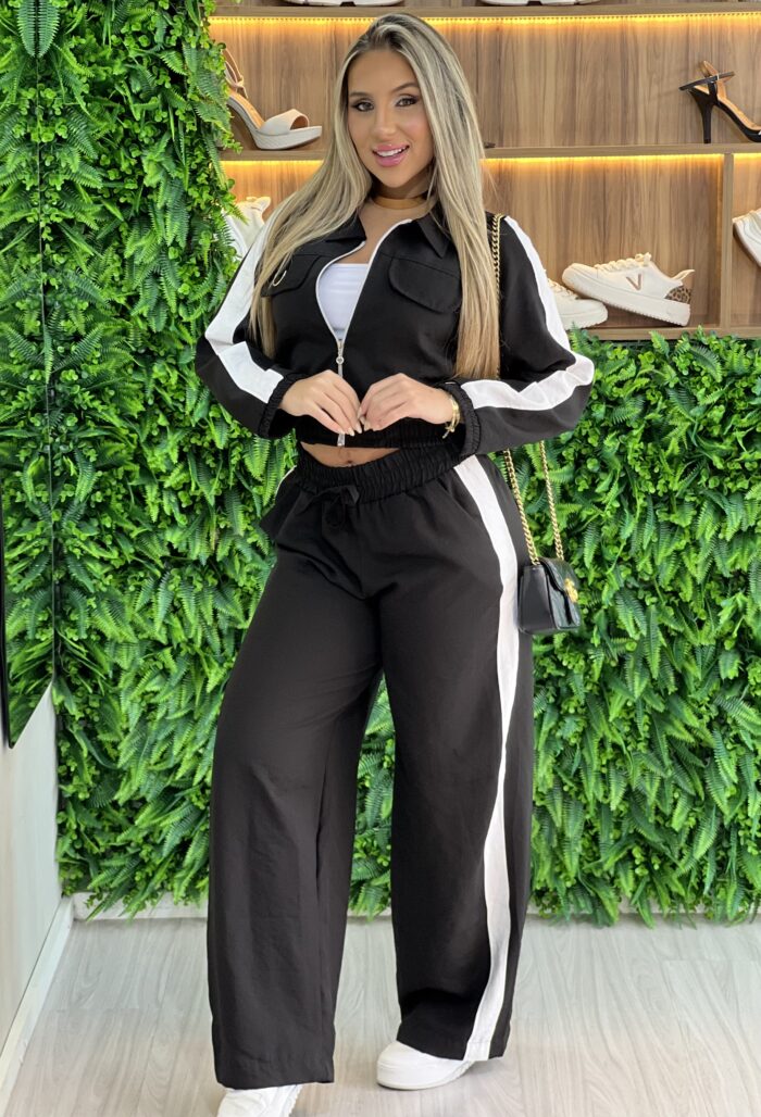 conjunto manga longa royana preto