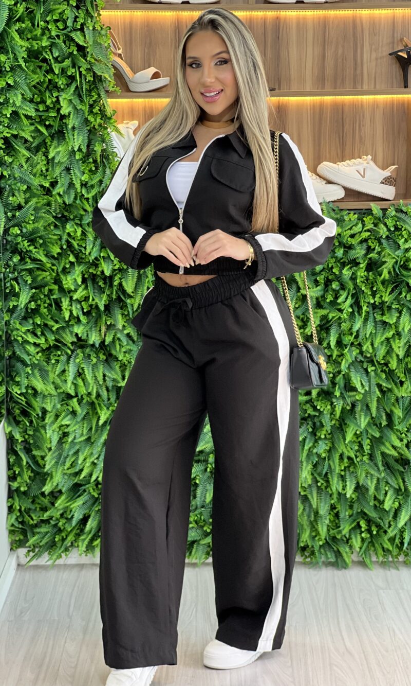 conjunto manga longa royana preto