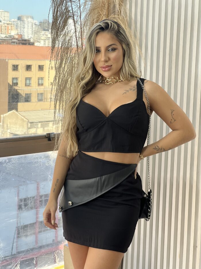 conjunto 3 peças bibi preto conjunto 3 peças bibi preto