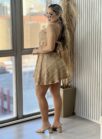 vestido com short yas bege