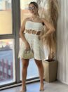 vestido com short yas off white