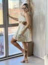 vestido com short yas off white