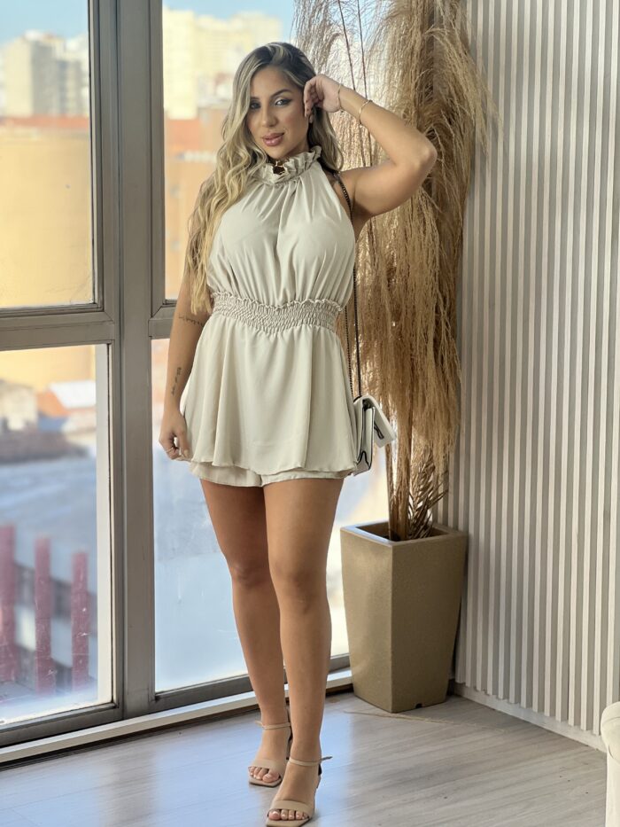 vestido macaquinho jasmine marfim vestido macaquinho jasmine marfim