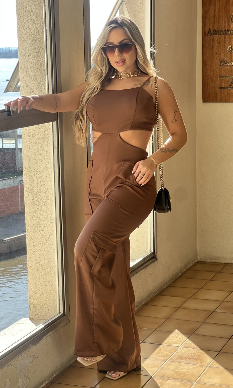 macacão maitê marrom