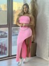 conjunto midi bionce rosa
