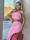 conjunto midi bionce rosa