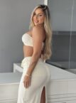 conjunto poliamida midi creme