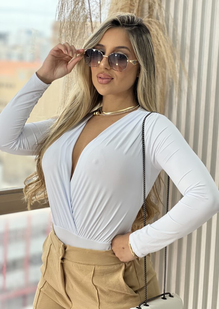 body manga longa gilda branco body manga longa gilda branco