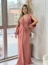 vestido longo caty rosé