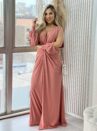 vestido longo caty rosé