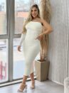 vestido manga longa sol off white