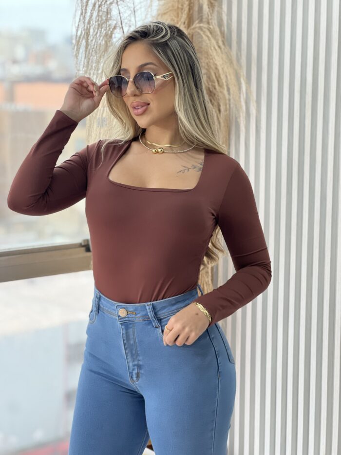 body manga longa mika marrom body manga longa mika marrom