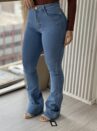 calça jeans flare flay