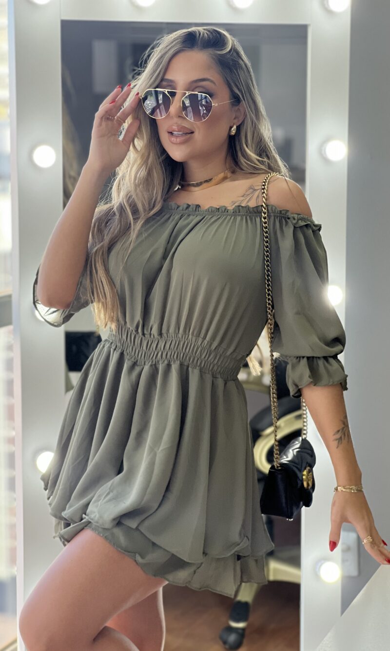 vestido macaquinho carlota verde