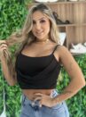 corselet tule amanda preto
