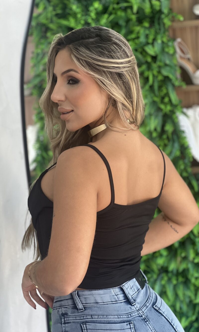 corselet tule amanda preto