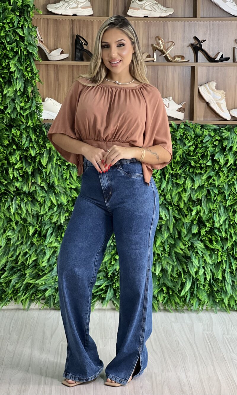 cropped ciganinha fran bege