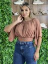 cropped ciganinha fran bege