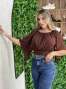 cropped ciganinha fran marrom