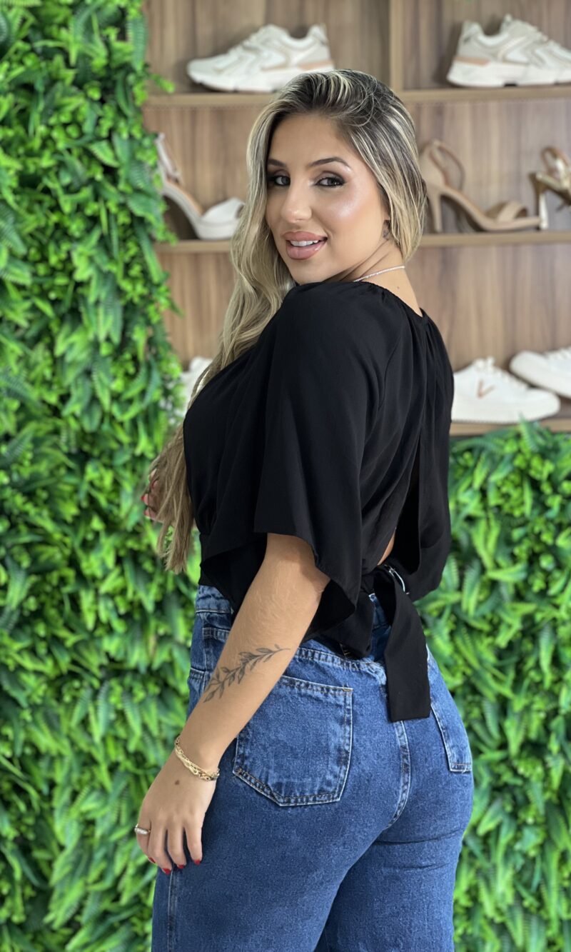cropped ciganinha fran preto