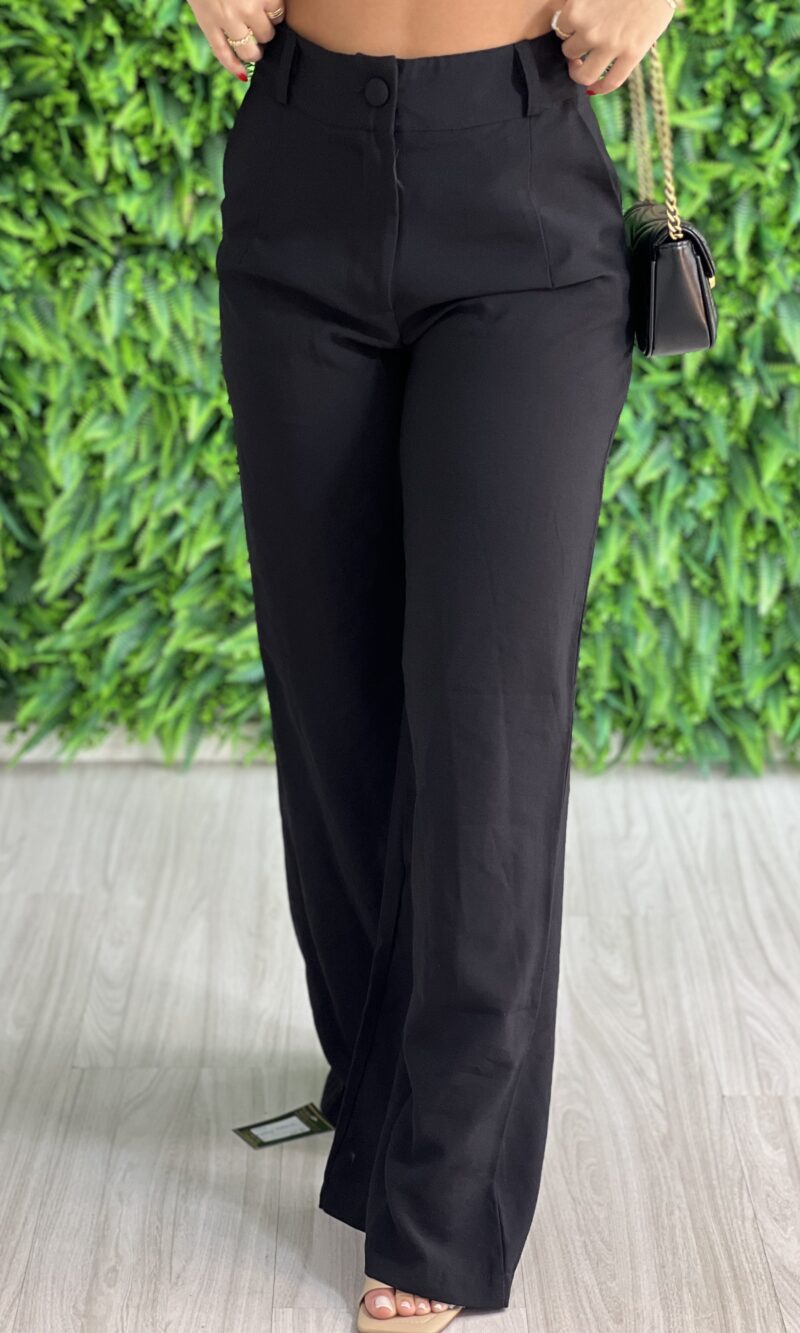 calça alfaiataria pantalona helena preto