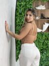cropped vitoria bege