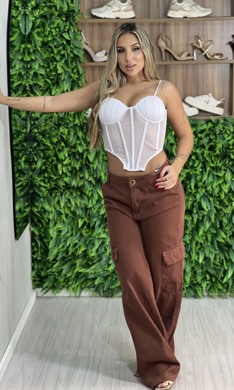 corselet tule amanda branco