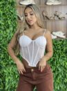 corselet tule amanda branco