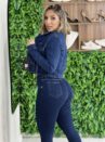 jaquetinha jeans laura