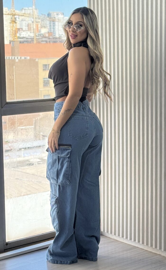 calca jeans wide leg turbinada calca jeans wide leg turbinada