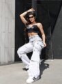 calça jeans cargo mira