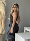 cropped corselet cintilante lara preto