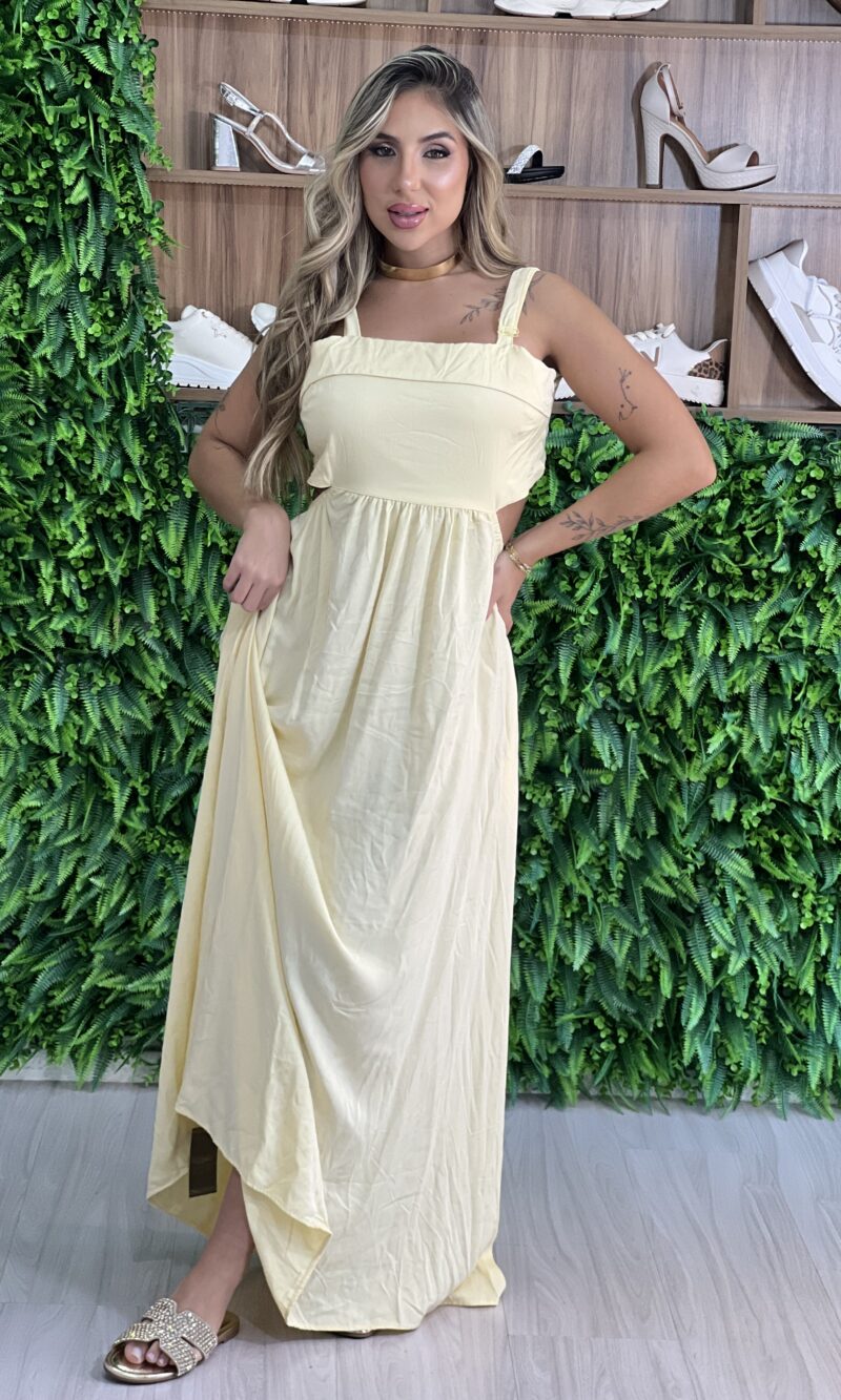 vestido longo pietra amarelo vestido longo pietra amarelo