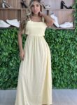 vestido longo pietra amarelo