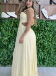 vestido longo pietra amarelo