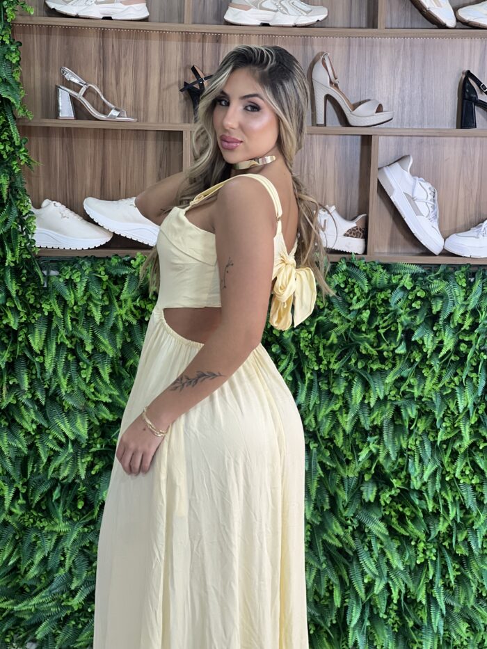 vestido longo pietra amarelo vestido longo pietra amarelo