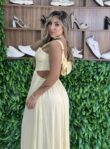 vestido longo pietra amarelo