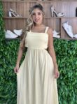 vestido longo pietra amarelo