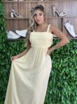 vestido longo pietra amarelo