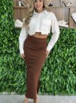 saia midi petra marrom