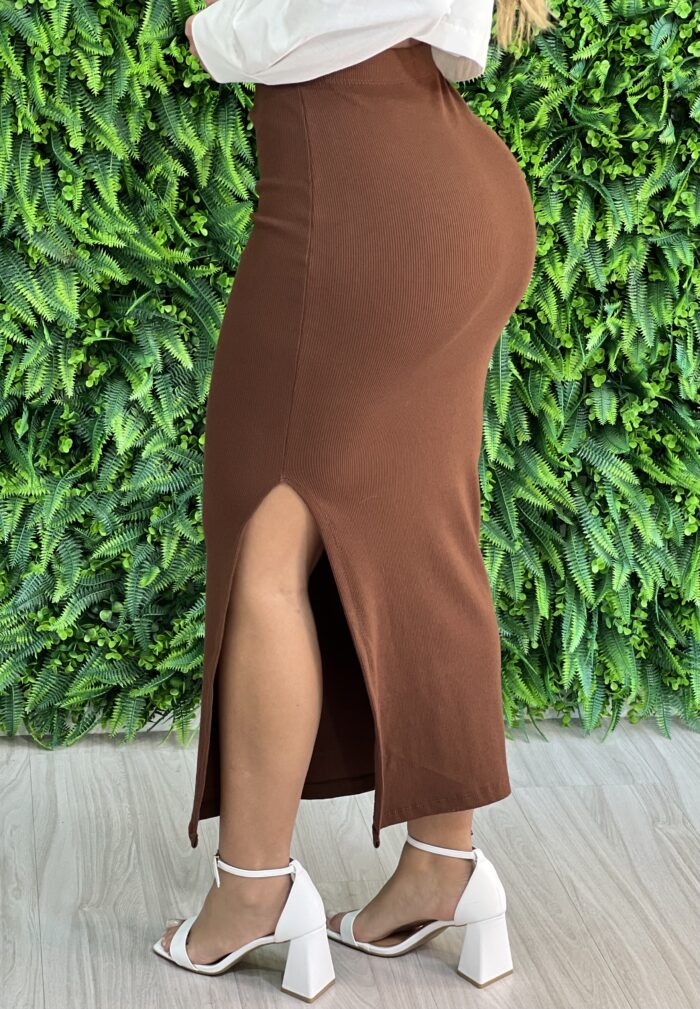 saia midi petra marrom saia midi petra marrom