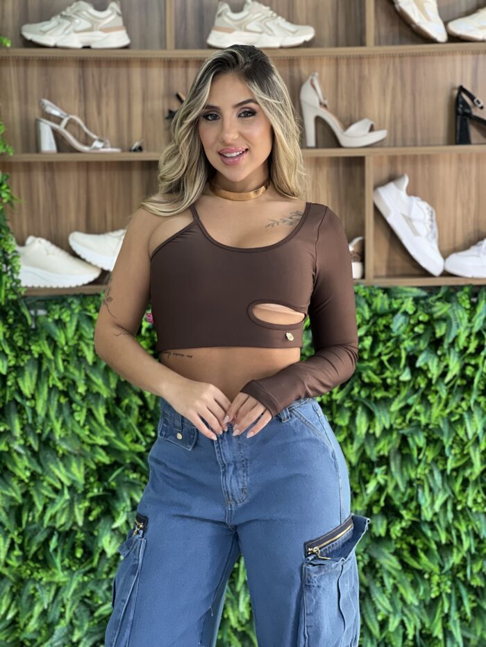 cropped bella marrom cropped bella marrom