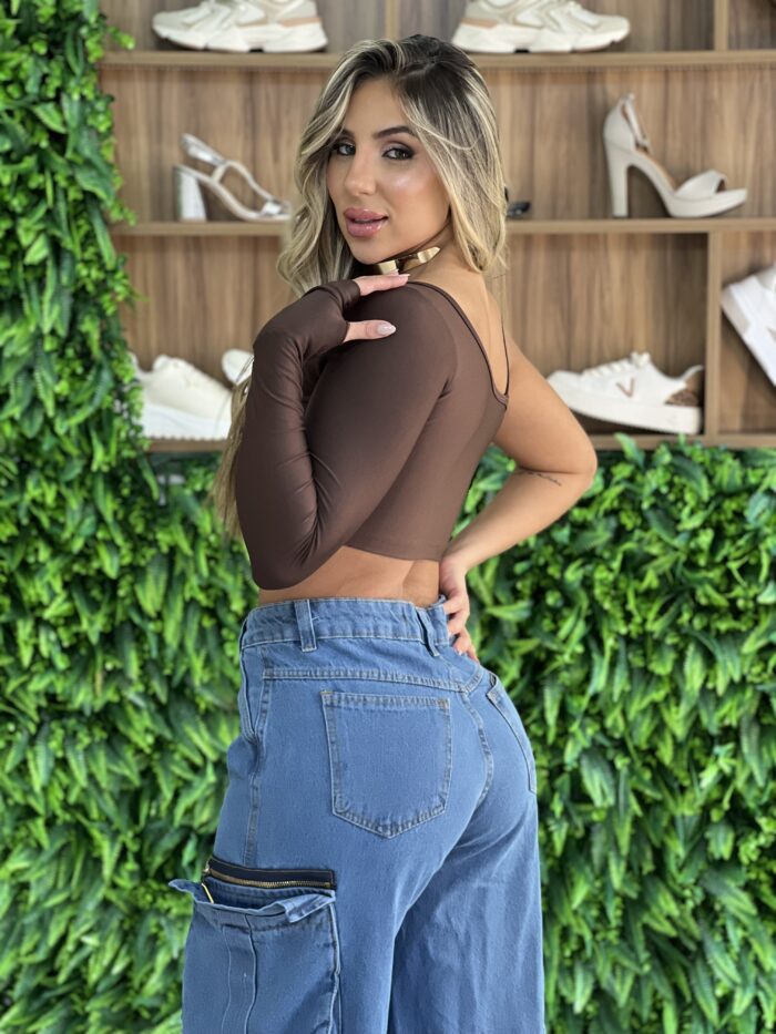 cropped bella marrom cropped bella marrom