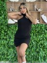 vestido rebecca preto