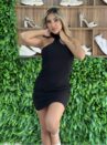 vestido rebecca preto