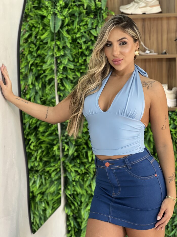 cropped jade azul bb