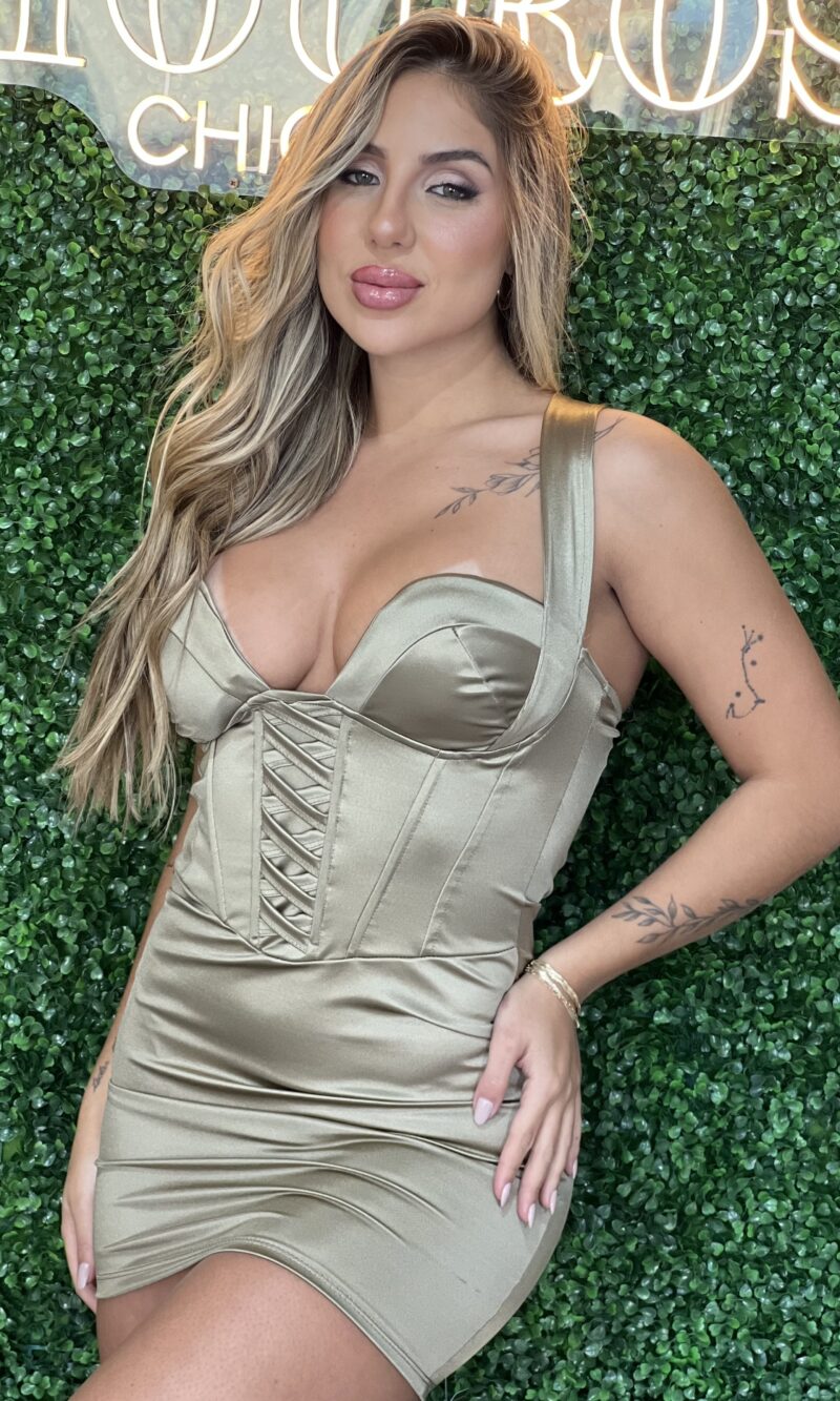 vestido carlota verde oliva