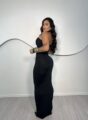 vestido longo claudinha preto